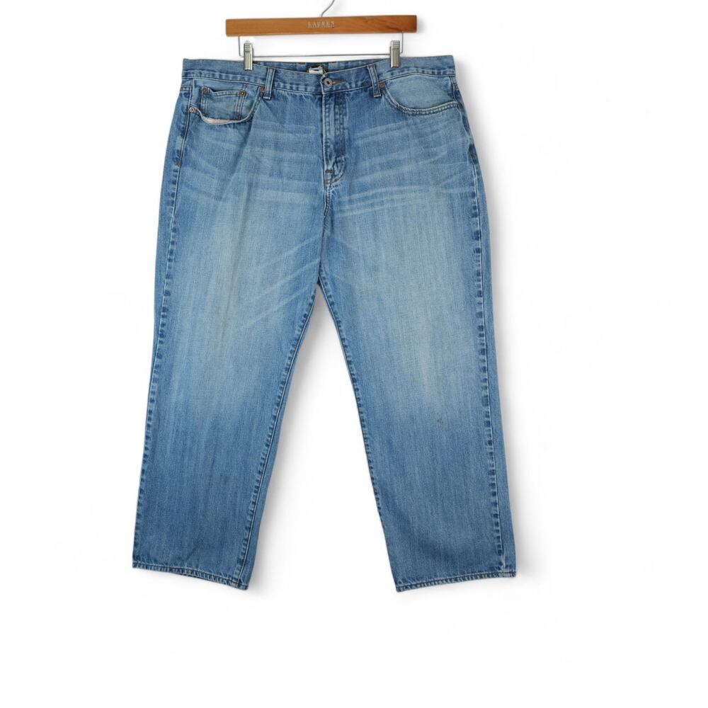 Lucky Brand Jeans Mens 40x29 Blue Straight Leg Light Wash Denim Cotton Y2K Style